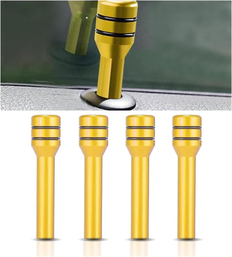 AutoBizarre Car Door Lock Knobs Aluminum Alloy Inner Door Lock Pull Pins for Car Decoration Universal for All Cars (Gold) - Image 1