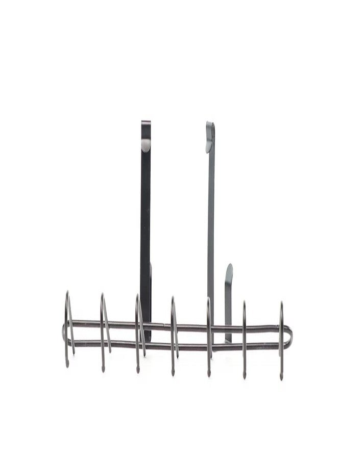 Solitude Pack of 2 Multi - Alloy Steel Functional Heavy Duty Stainless Steel Over The Door Hook Hanger Organizer, Wall Hook Rack, No Drilling Required (Black) - Image 5