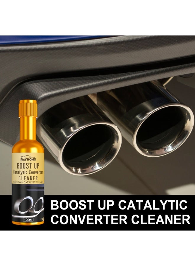 RAYHONG Boost Up Catalytic Converter Cleaner 120ml, Instant Car Exhaust Handy Cleaner, Catalytic Converter Cleaner, Auto Parts Engine Boost Up Cleaner, Oil Engine Treatment, Fuel Injectors Cleaner. - Image 1