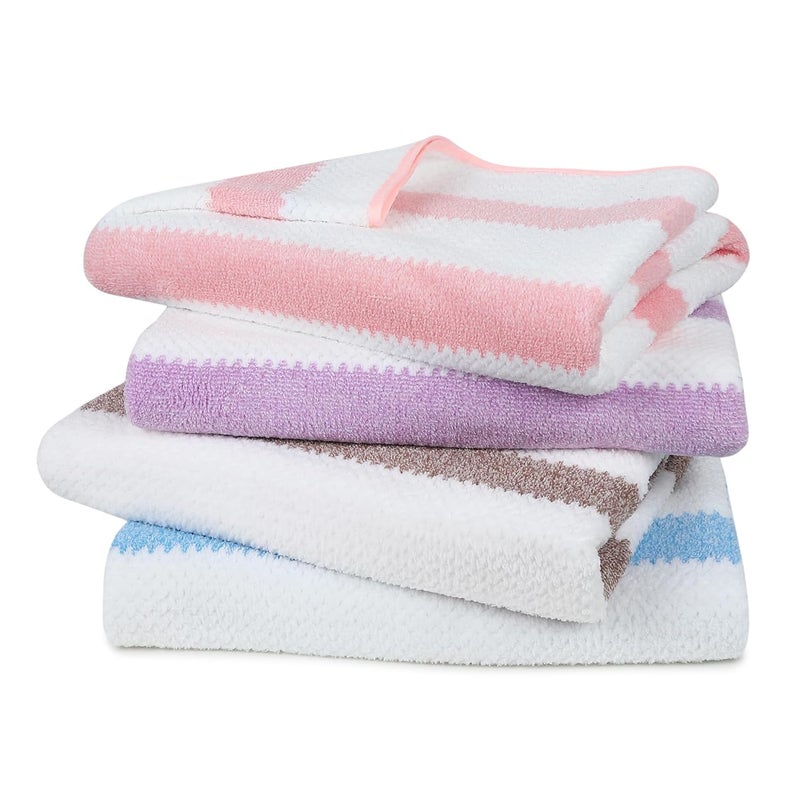 LIVING HUB LIVING HUB UltraSoft Microfiber 350 GSM Bath Towel Soft Plush QuickDry Highly Absorbent Bath Towel for Men Women and Kids Size 70 x 140 CM Oyster Pink  - Image 5