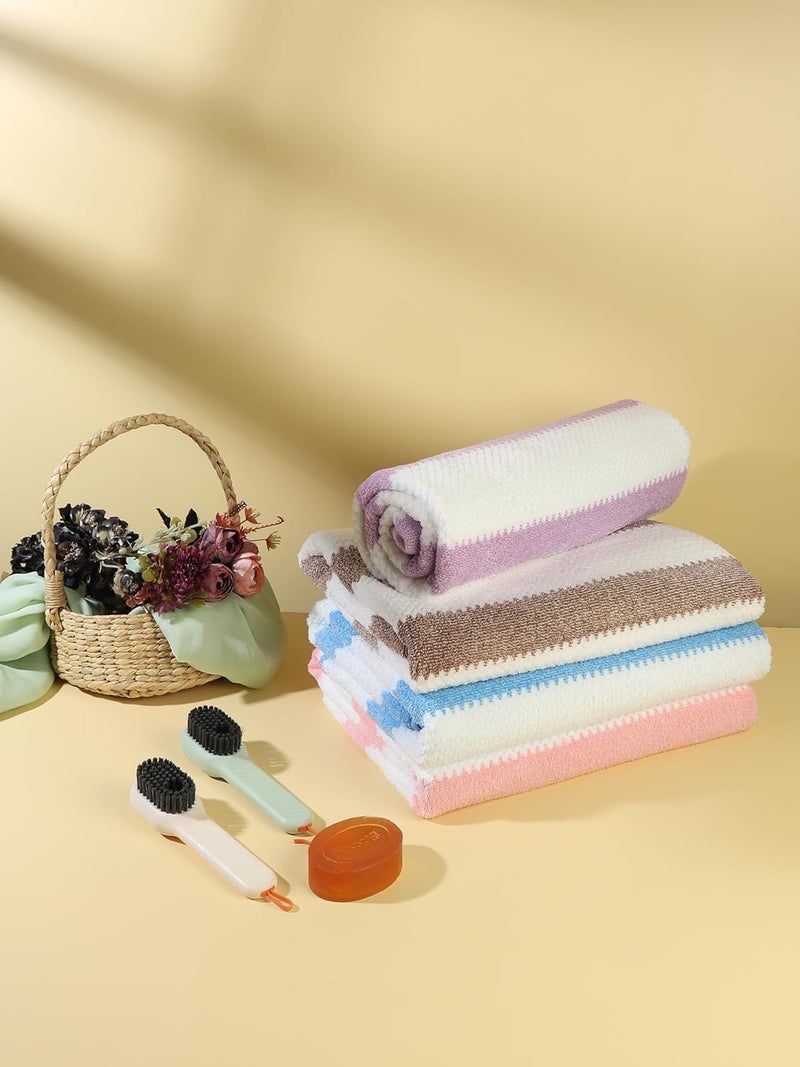 LIVING HUB LIVING HUB UltraSoft Microfiber 350 GSM Bath Towel Soft Plush QuickDry Highly Absorbent Bath Towel for Men Women and Kids Size 70 x 140 CM Oyster Pink  - Image 3