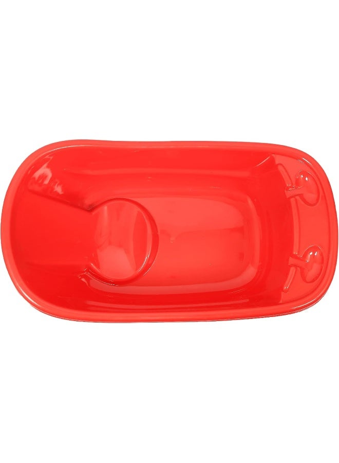 ESQUBE Esqube Baby Bath Tub, Kids bath tub Safe Non-Slip Material Used for Infant & Newborn, BPA-Free (Red)  - Image 4