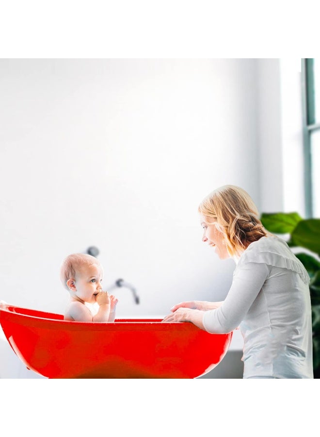 ESQUBE Esqube Baby Bath Tub, Kids bath tub Safe Non-Slip Material Used for Infant & Newborn, BPA-Free (Red)  - Image 3
