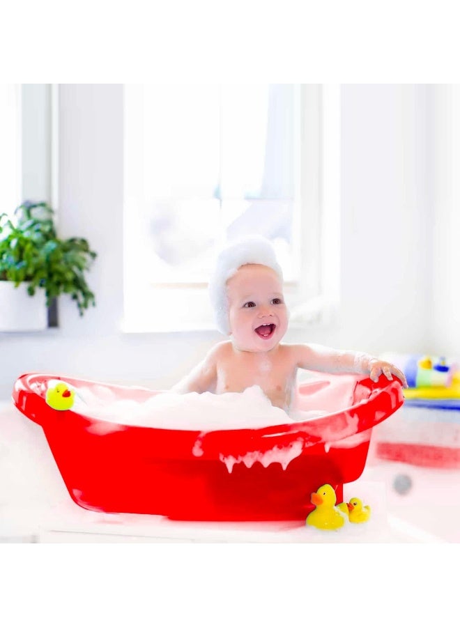 ESQUBE Esqube Baby Bath Tub, Kids bath tub Safe Non-Slip Material Used for Infant & Newborn, BPA-Free (Red)  - Image 1