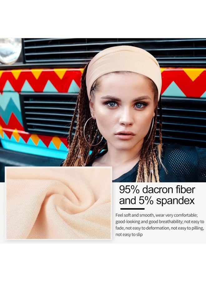 Premify 12 قطعة من أربطة الرأس المرنة للنساء والفتيات، غير قابلة للانزلاق، ناعمة، ملتوية، مزينة بأسلوب بوهيمي، أربطة شعر مرنة للحياة اليومية، اليوغا، التمارين الرياضية، الجري، الرياضة، لفات شعر سميكة، [متعددة الألوان] - Image 4