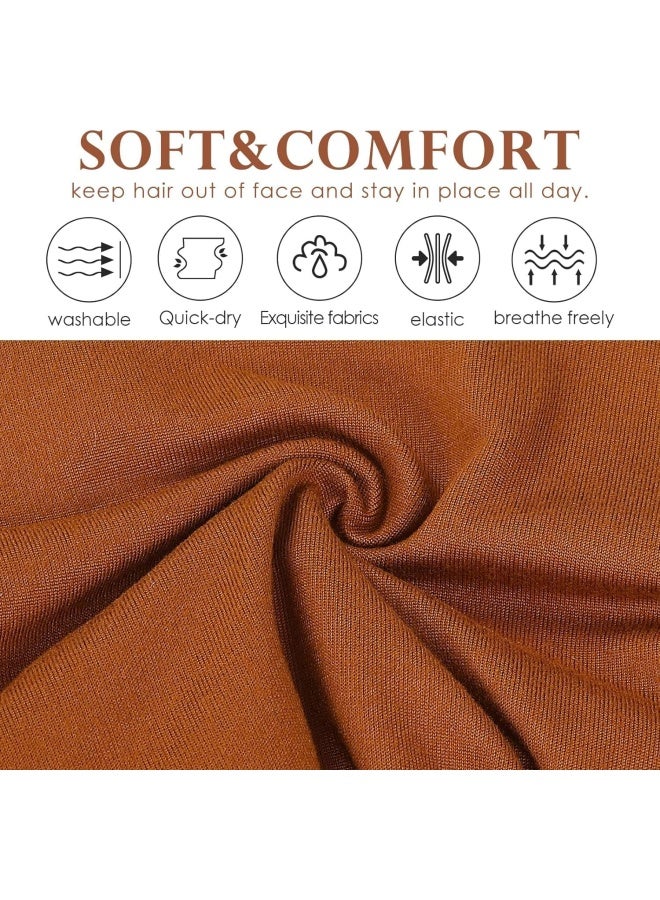 Premify 12 قطعة من أربطة الرأس المرنة للنساء والفتيات، غير قابلة للانزلاق، ناعمة، ملتوية، مزينة بأسلوب بوهيمي، أربطة شعر مرنة للحياة اليومية، اليوغا، التمارين الرياضية، الجري، الرياضة، لفات شعر سميكة، [متعددة الألوان] - Image 3