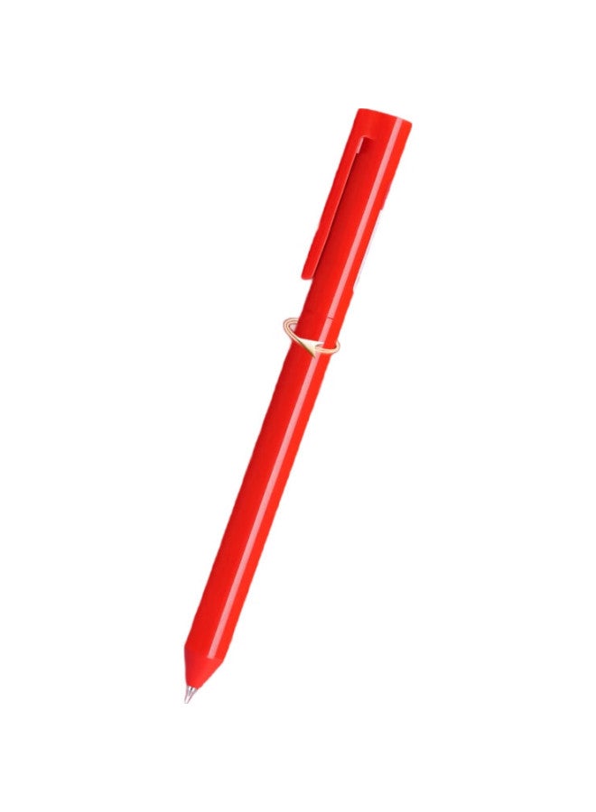 Snowhite Rotating Gel Pen, Red High-Quality, 0.5Mm Quick-Drying, Exam Pen, Small Red Pen, Signature Pen, Cs Pen Tip, Ink Pen, Red 5 Pieces, G-606 - Image 1