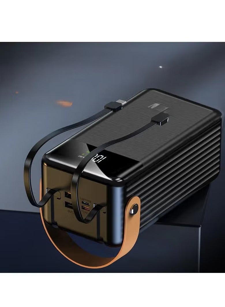 Earldom بنك الطاقة PD16 بسعة 60000mAh مع شاشة رقمية وأضواء LED | 2 منفذ USB، 2 منفذ Type-C | شاحن محمول عالي السعة للهواتف، والأجهزة اللوحية، وأجهزة الكمبيوتر المحمولة والمزيد - مثالي للسفر والاستخدام في حالات الطوارئ - Image 3