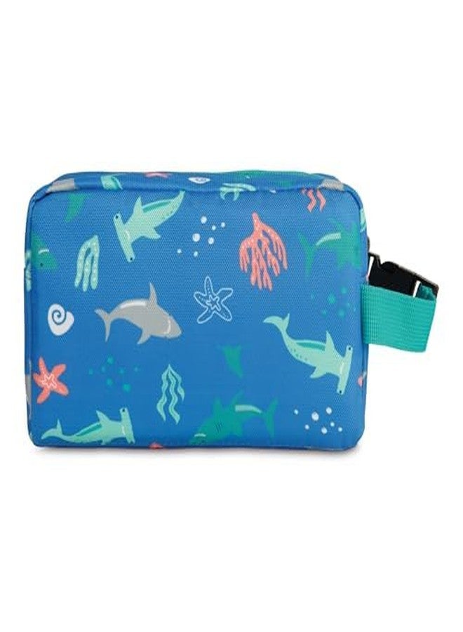 PackIt® Freezable Snack Box, Sea Shark, Built with ECOFREEZE® Technology, Collapsible, Reusable, Zip Closure with Buckle Handle, Designed For Work Snacks, Fresh Snacks On the Go, Adults, and All Ages - Image 4