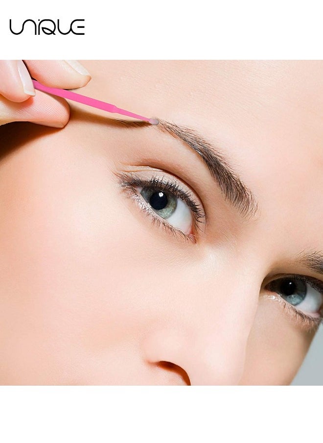 Unique - 100PCS Disposable Micro Swabs for Eyelash Extension, Micro Applicators Eyelash Swabs for Makeup Clean and Personal Care, Cosmetic Micro Swabs Nails Eyeliner Lips Ear（Pink） - Image 1