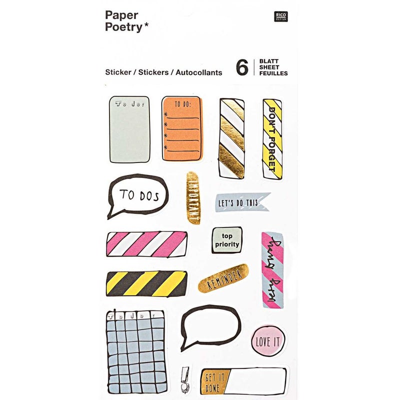 RICO DESIGN Stickers - Magical Summer (Notes)