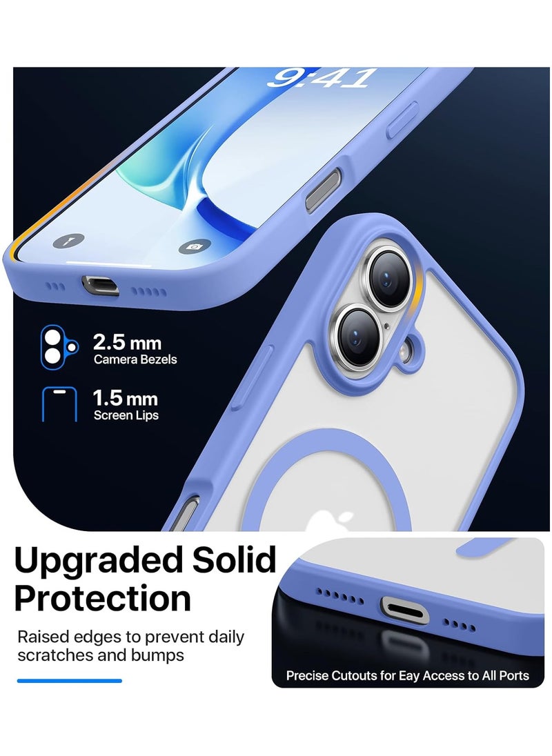 Denx - Magnetic Case for iPhone 16 Plus Case, Compatible with MagSafe, Plating Luxury Cover, Clear Soft TPU Shockproof Protective Phone Case, (sky blue) - Image 1