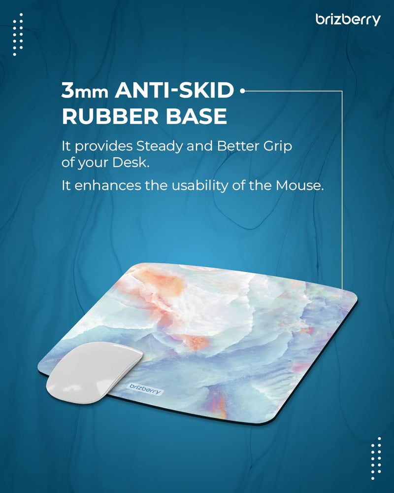 ARTBRIZ® Brizberry Art-Pro Mouse Pad, Optimised for Speed and Precision, Premium Anti Skid Rubber Base, for Office Desktop Laptop PC Mac, 240mm x 240mm x 3mm (307CS - Pack of 1) - Image 3