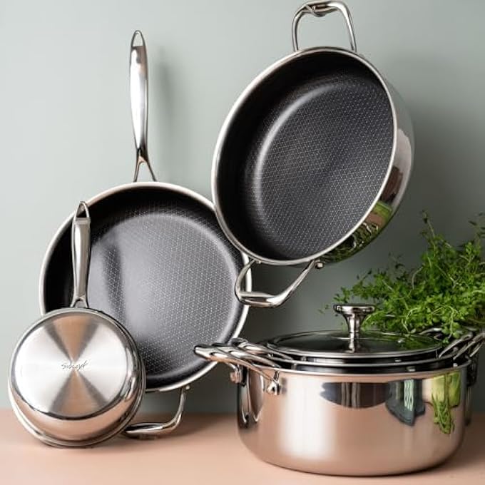 Hybrid Saut Pan With Lid 28 Cm Pan Suitable For Oven And Dishwasher Safe Frying Pan With NonStick Coating Suitable For Oven And Dishwasher Non Stick Pan Free From Pfas - Image 3