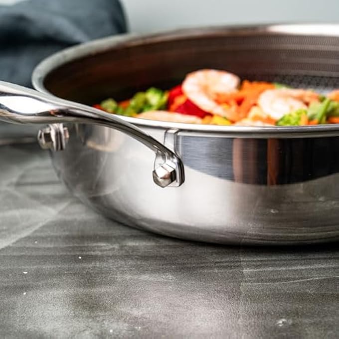 Hybrid Saut Pan With Lid 28 Cm Pan Suitable For Oven And Dishwasher Safe Frying Pan With NonStick Coating Suitable For Oven And Dishwasher Non Stick Pan Free From Pfas - Image 4