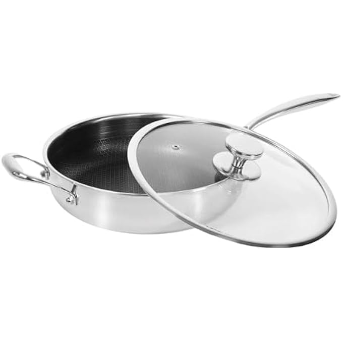 Hybrid Saut Pan With Lid 28 Cm Pan Suitable For Oven And Dishwasher Safe Frying Pan With NonStick Coating Suitable For Oven And Dishwasher Non Stick Pan Free From Pfas - Image 1