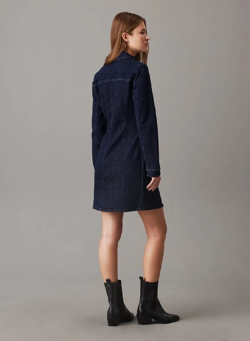 Calvin Klein Jeans Fitted Denim Shirt Dress
