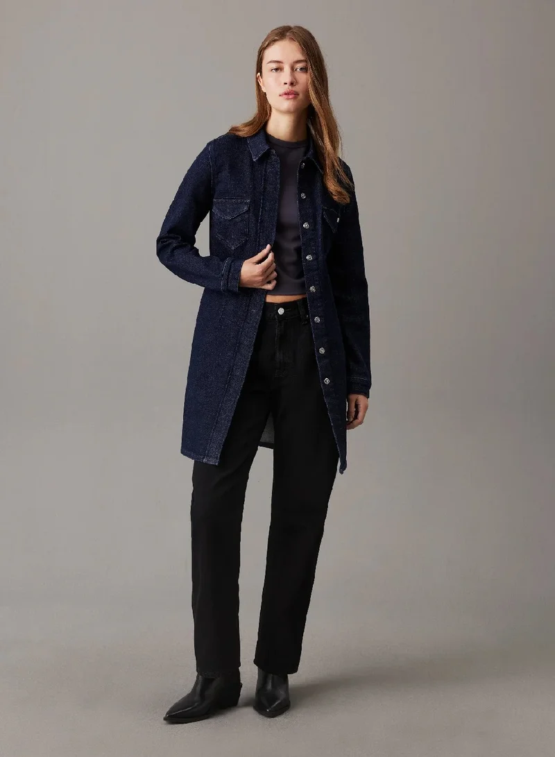 Calvin Klein Jeans Fitted Denim Shirt Dress
