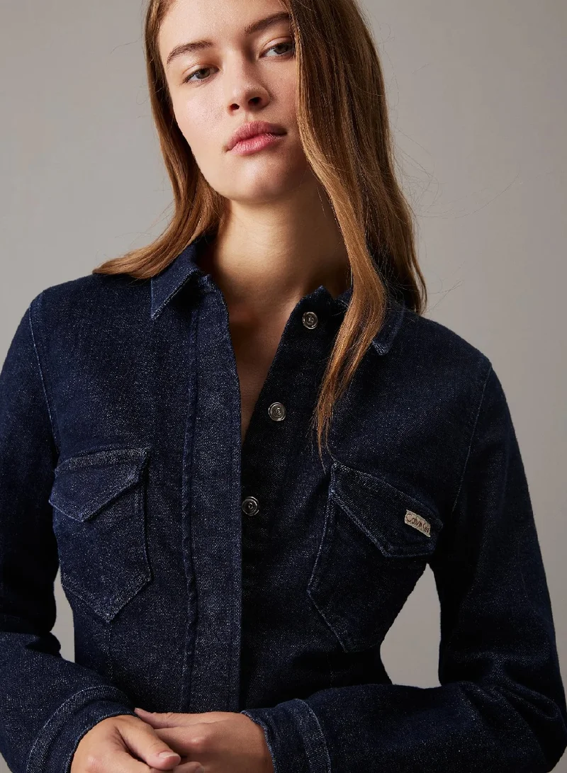 Calvin Klein Jeans Fitted Denim Shirt Dress