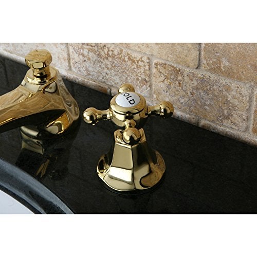 Kingston Brass KS4462BX Metropolitan Widespread Lavatory Faucet with Metal Cross Handle, Polished Brass,8-Inch Adjustable Center - Image 4