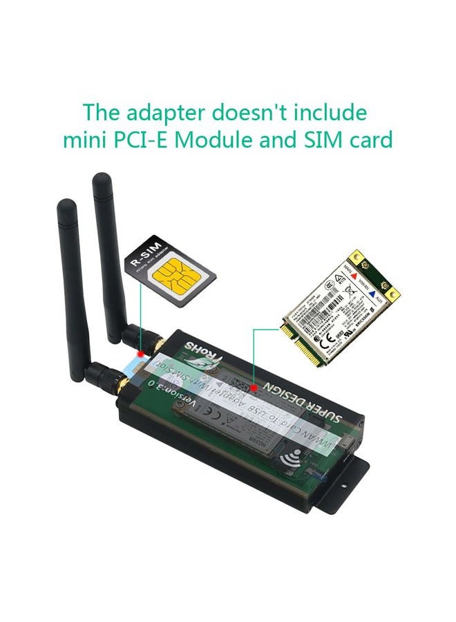 SUPERPLUS Mini PCI-E to USB Adapter with SIM Card Slot for WWAN/LTE Module - Image 2