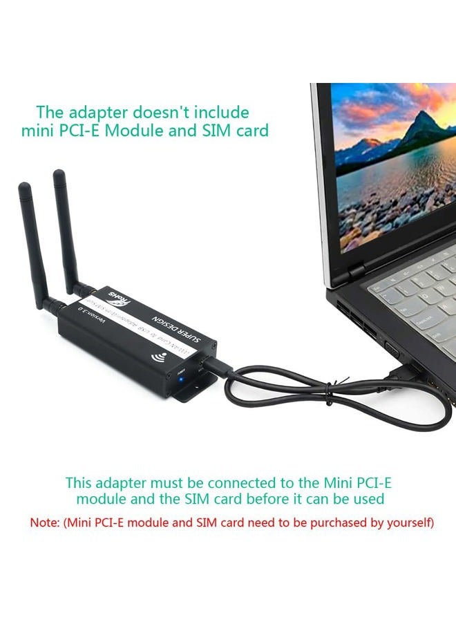 SUPERPLUS Mini PCI-E to USB Adapter with SIM Card Slot for WWAN/LTE Module - Image 3