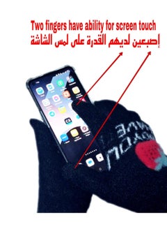 Generic Women girly strawberry mobile screen touch fingers winter wool gloves  - Image 4
