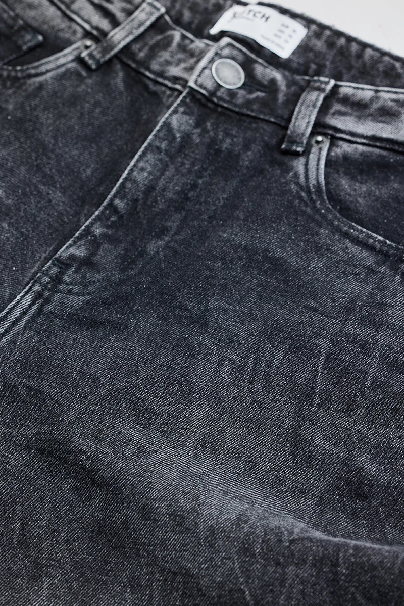 SNITCH جينز فضفاض باللون الرمادي الفحمي