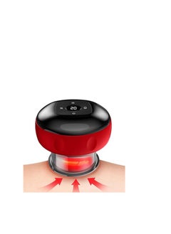 Smart Dynamic Cupping Therapy Set 3-in-1 Cellulite Massage Tool for Gua Sha Massage Removal with 12 levels of temperature and suction Sapwell (Red) battery-powered cupping therapy set