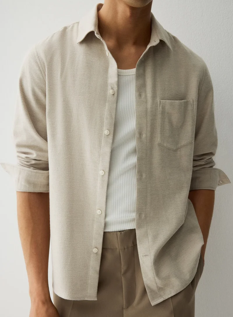 H&M Regular Fit Linen-blend shirt