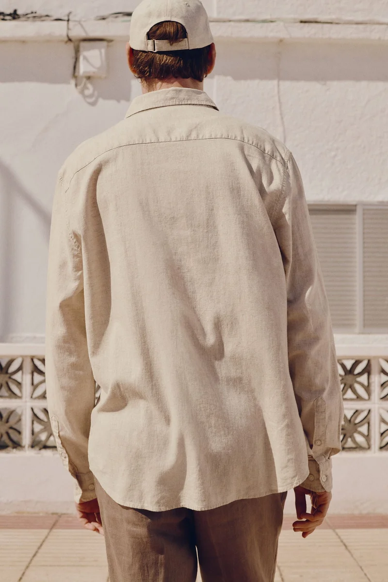 H&M Regular Fit Linen-blend shirt