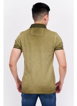 Canadian Peak Men Regular Fit Graphic Short Sleeves Polo Shirt, Olive  - Image 4