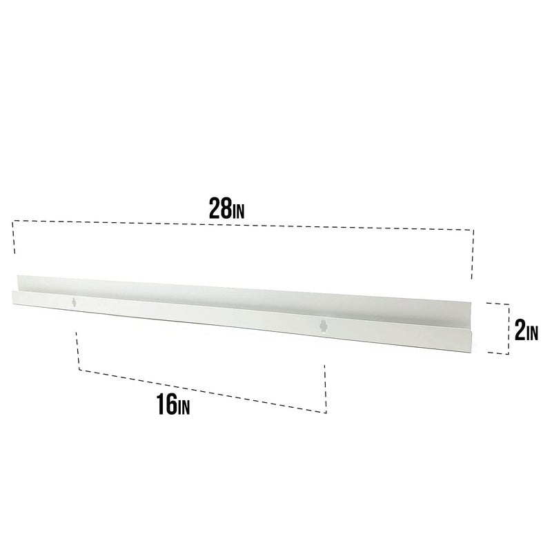 Mitus Picture Hanging System - Display Children Kid's Artwork Frame - 28" Magnetic Bar (Set of 2) White - Image 3