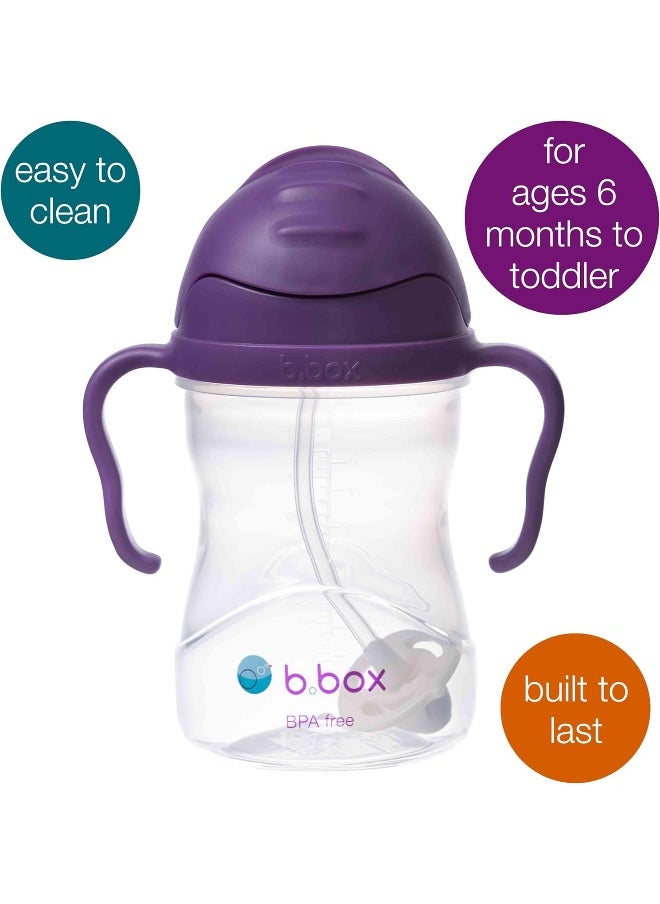 b.box b.box Sippy Cup with Fliptop Straw, Drink from any Angle | Weighted Straw, Spill Proof, Leak Proof & Easy Grip | BPA Free, Dishwasher safe | For Babies 6m+ to Toddlers (Lemon, 8 oz)  - Image 3