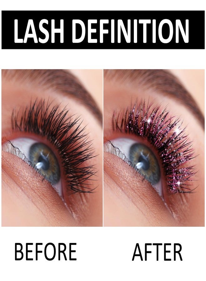 Boobeen Glitter Mascara, Sparkle Diamond Shining Colorful Mascara for Eyelashes, Long Lasting Waterproof Lengthening Volumizing Lash Makeup for Party Wedding - Image 3