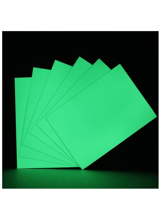 Anda Glow 6 Sheets A5 Size Extra Bright Glow in The Dark (Photoluminescent) Papers, Strong Adhesive, DIY Stickers for Stairs, Light Switch, Furniture, Night Safety, Bedoom Decoration - Image 1