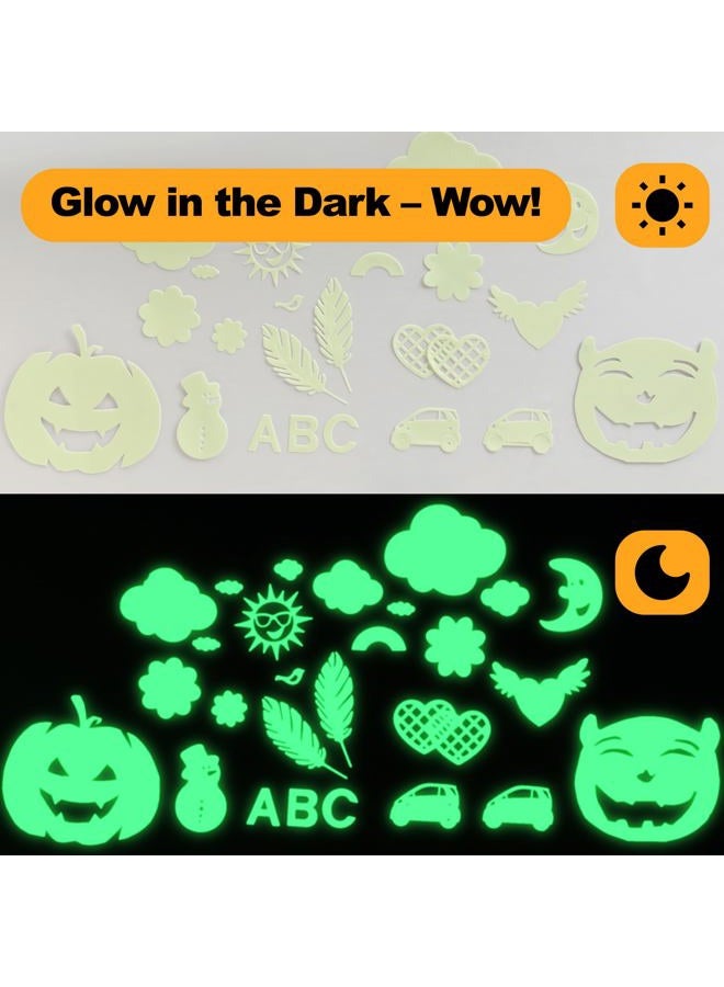 Anda Glow 6 Sheets A5 Size Extra Bright Glow in The Dark (Photoluminescent) Papers, Strong Adhesive, DIY Stickers for Stairs, Light Switch, Furniture, Night Safety, Bedoom Decoration - Image 5