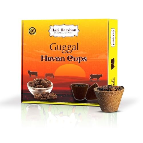 Hari Darshan Guggal Sambrani Cup – 48Cups | Pure & Natural Sambrani Dhoop Cup for Pooja Havan | Guggal Loban Dhoop with Soothing Aroma for Rituals & Festivals Pack of 4 (12 Each + Burner Plate) - Image 2