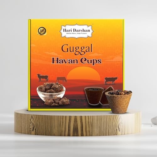 Hari Darshan Guggal Sambrani Cup – 48Cups | Pure & Natural Sambrani Dhoop Cup for Pooja Havan | Guggal Loban Dhoop with Soothing Aroma for Rituals & Festivals Pack of 4 (12 Each + Burner Plate) - Image 3