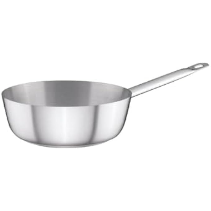 Stainless Steel Induction Sauteuse 16 Cm X 6 Cm Size Silver