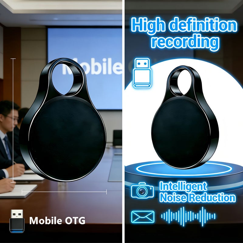 8 32GB Large Memory Portable Recording Pen Supports Mobile OTG High Definition Recording Intelligent Noise Cancelling Recorder Rechargeable Battery For Business And Office Use 32GB - Image 1
