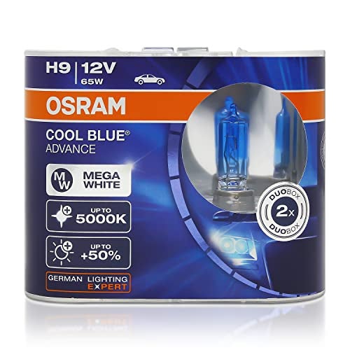 OSRAM H9 12V 65W 5000K 62213CBA Cool Blue Advance Auto Lamps Halogen Headlight 2X - Image 1