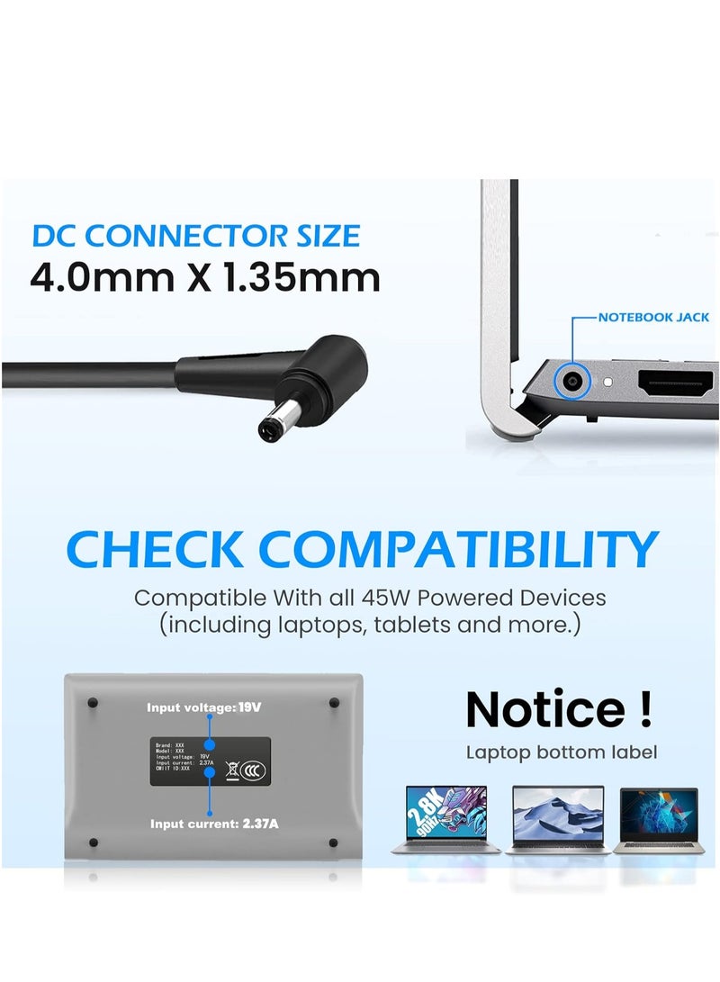 محول لاب توب 45 وات 19 فولت 2.37 امبير مناسب للاب اسوس - Image 3
