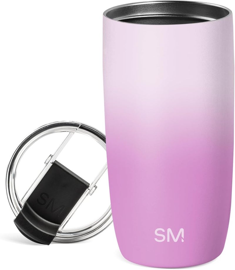 Simple Modern Voyager Tumbler with Flip Lid | Travel Coffee Mug | Insulated Stainless Steel Cold Brew Iced or Hot Coffee Cup | Gifts for Women Men Her Him | 16oz, Violet Dreams - Image 1