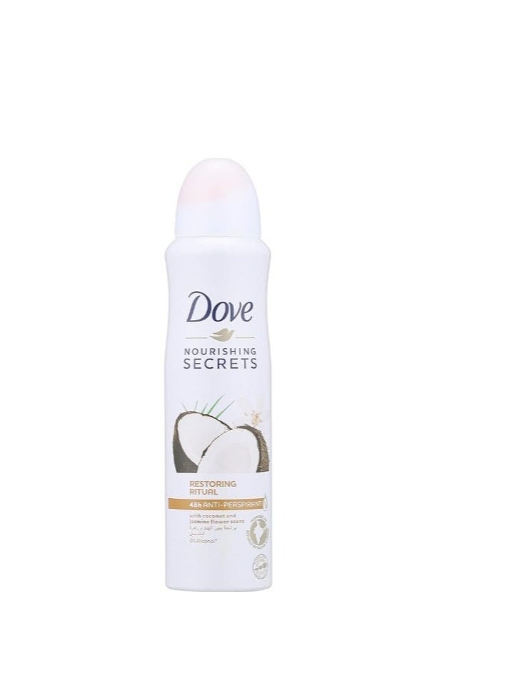 Dove Women Antiperspirant Deodorant Spray Coconut And Jasmine Coconut and Jasmine 150ml