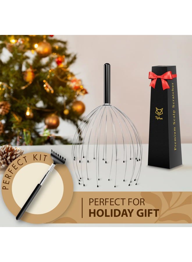 TIPKON 28 Fingers Head Massager and Back Massager (Black) - Image 2