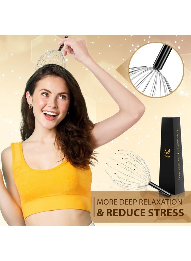 TIPKON 28 Fingers Head Massager and Back Massager (Black) - Image 3