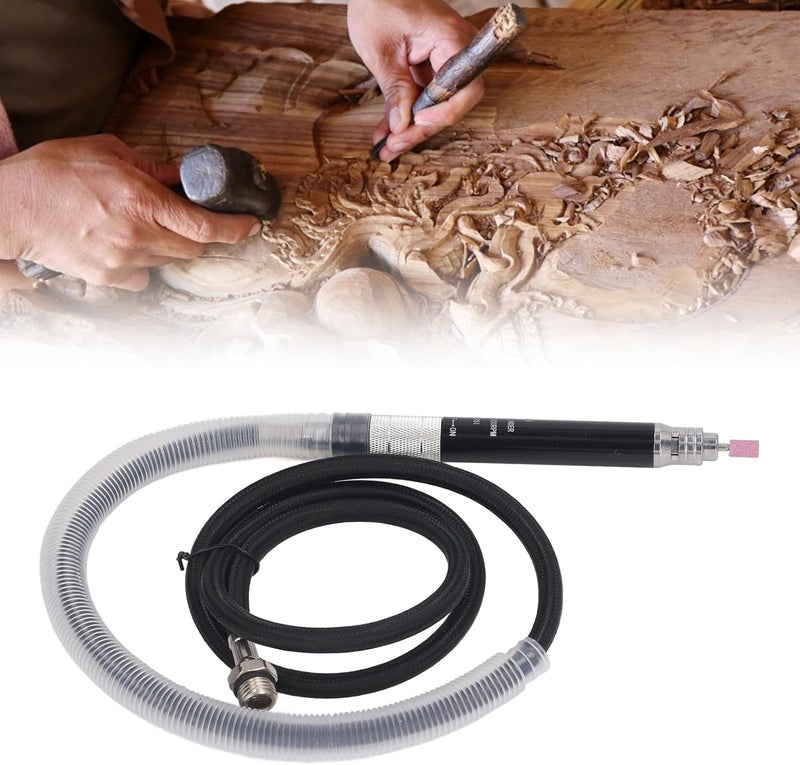 KP 6102 Pneu Pencil Die Grinder Kit, Aluminum y Air Grinder with up to 65000rpm, Concentricity Engrafor Grinding Polishing Dril - Image 4