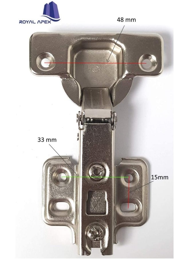 Royal Apex Royal Apex 110 Degree Angle Adjustable Stainless Steel Cabinet Door Concealed Cabinet Hinge Full Overlay Half Overlay Inset Hinges  - Image 2