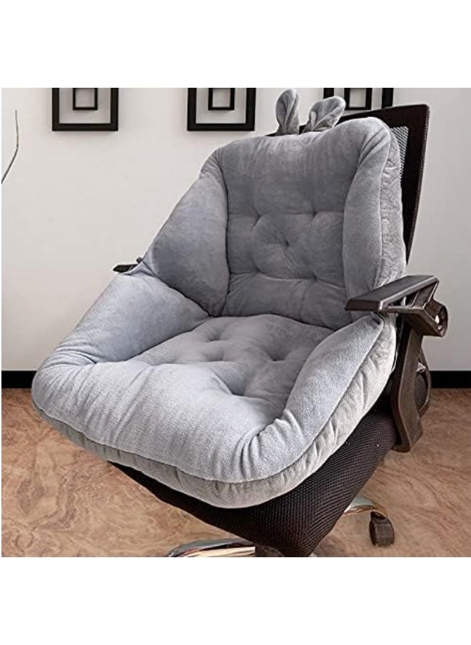 KYD Semi-Enclosed One Seat Cushion,Comfortable Cute Seat Cushion for Office Chair,Non Slip Seat Cushion for Back Relax,Soft Plush Cushion Pad Thick with Backrest for Home Office  - Image 2